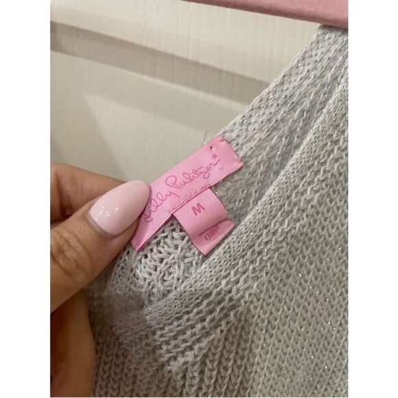 Lilly Pulitzer knitted fringe hem tank top size medium - Picture 2 of 4